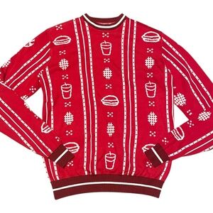 Chick-Fil-A Holiday Pullover Sweater Waffle Fries Knit Ugly Christmas Party